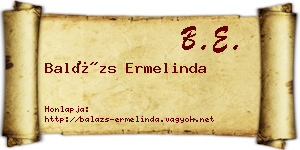 Balázs Ermelinda névjegykártya